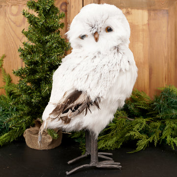 16Inch Grey White Owl