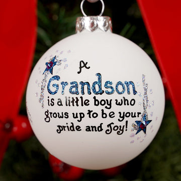 Grandson Pride and Joy Christmas Ornament - Christmas Place