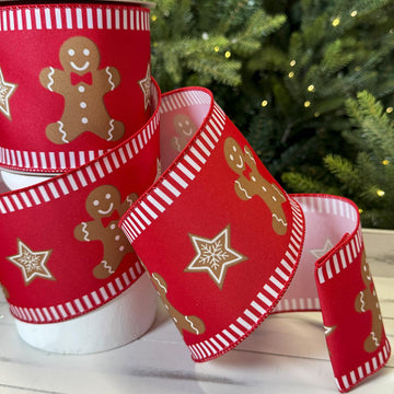 Gingerbread Ribbon 4in x 10yd