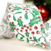 White Red Green Holly Berry Ribbon - Christmas Place