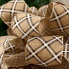 2.5in Natural Plaid Ribbon