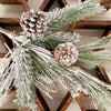 Snowy Pine Christmas Spray Christmas Snow Pine with Pine Cones Spray