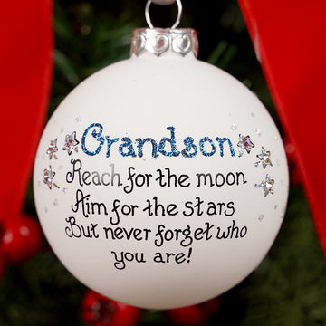 Grandson Reach for the Moon Ornament - Christmas Place