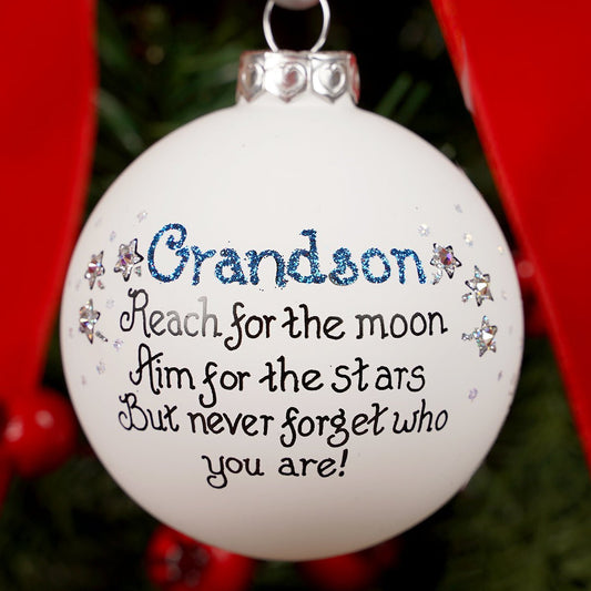 Grandson Reach for the Moon Ornament - Christmas Place