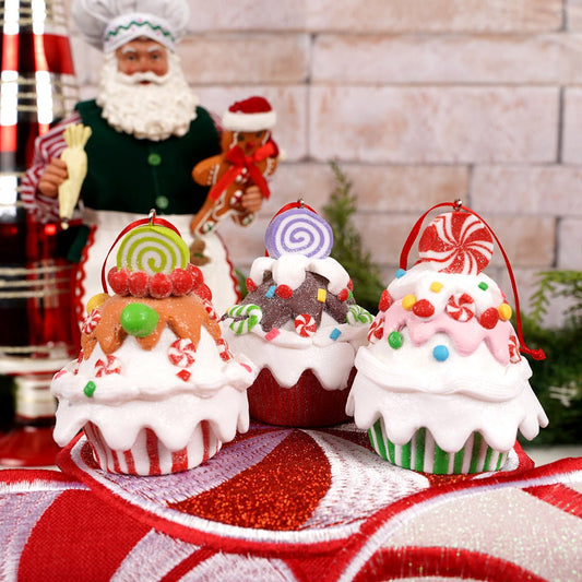 CLAY DOUGH CUPCAKE ORNAMENT/3 - Christmas Place