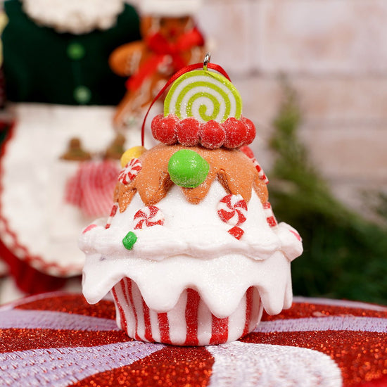CLAY DOUGH CUPCAKE ORNAMENT/3 - Christmas Place