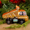 4.75Inch Glass Dump Truck Ornament - Christmas Place