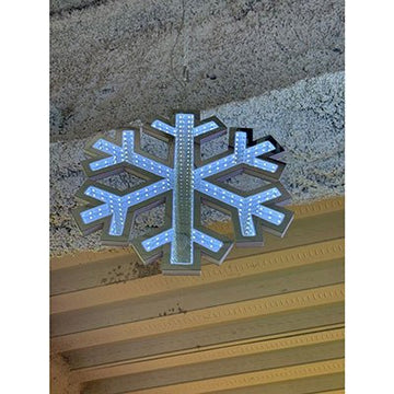 15.75IN LED INFINITY SNOWFLAKE - Christmas Place
