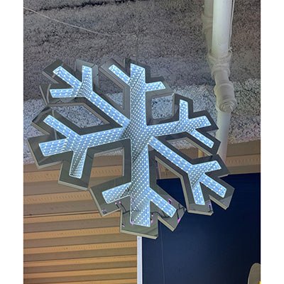 23.5IN LED INFINITY SNOWFLAKE - Christmas Place