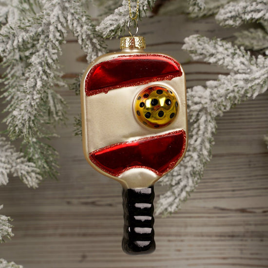 Glass Pickleball Ornament - Christmas Place