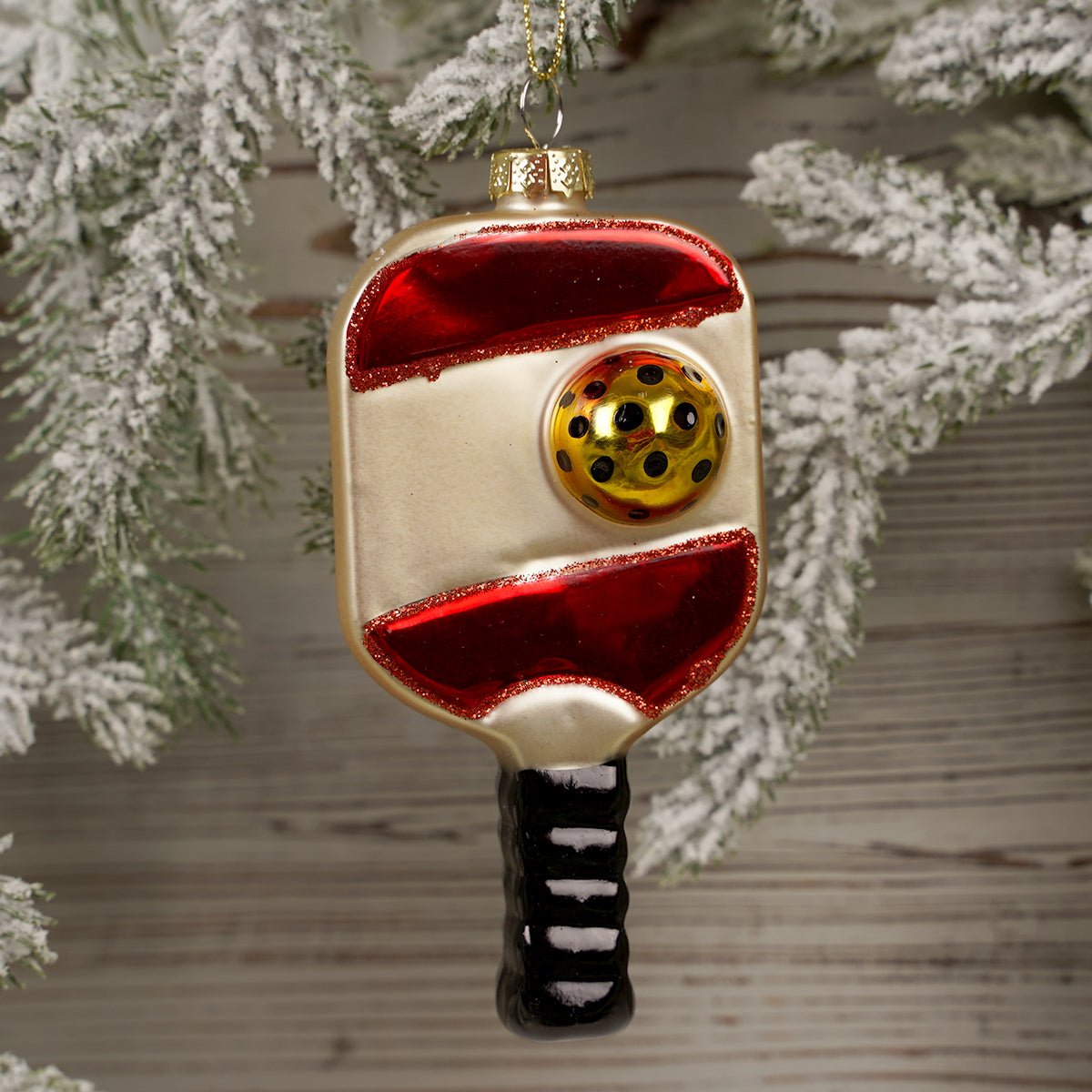 Glass Pickleball Ornament - Christmas Place