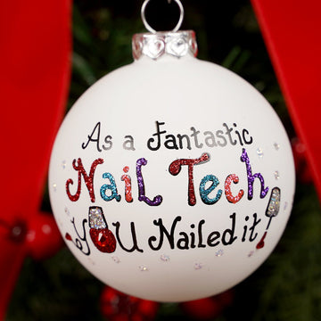 Hand Painted Nail Tech Christmas Ornament - Christmas Place