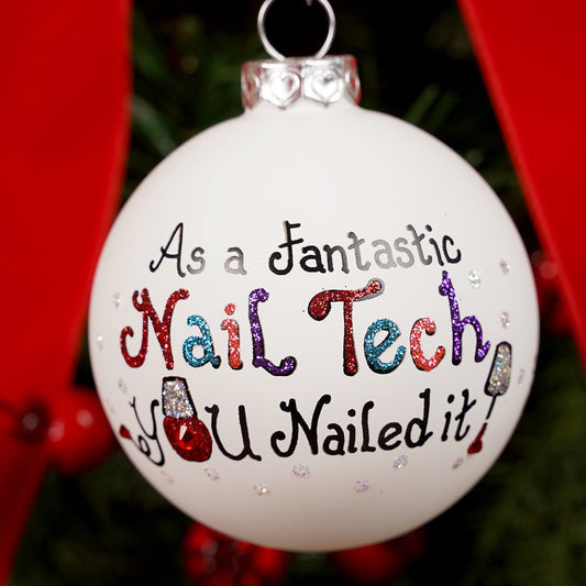 Hand Painted Nail Tech Christmas Ornament - Christmas Place
