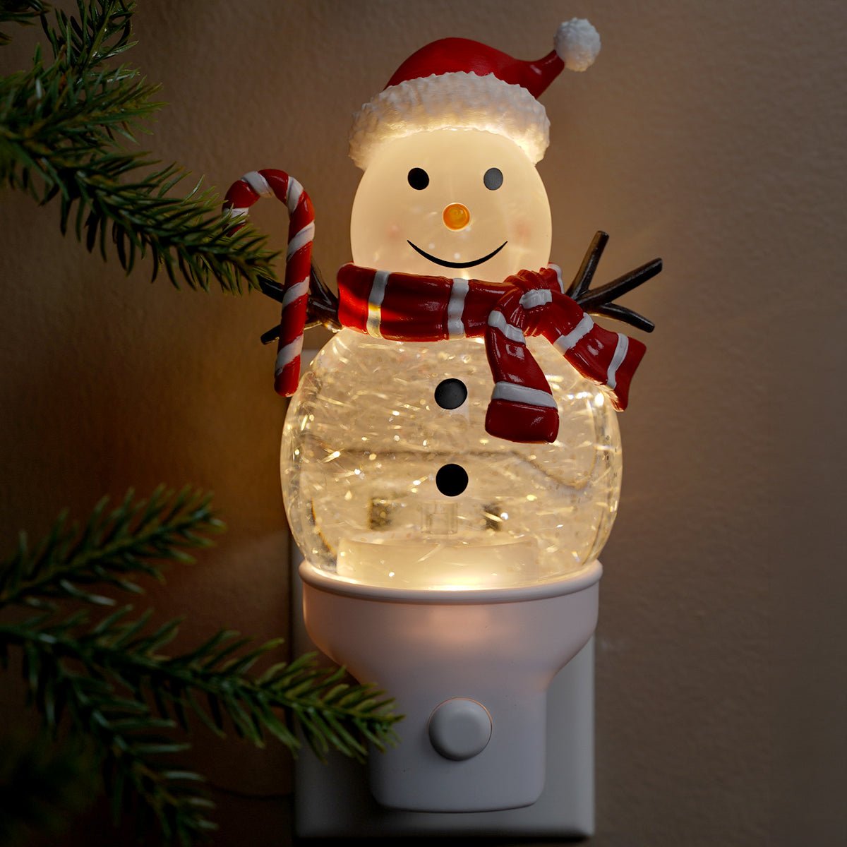 LED Water Snowman Glitter Nightlight - Christmas Place