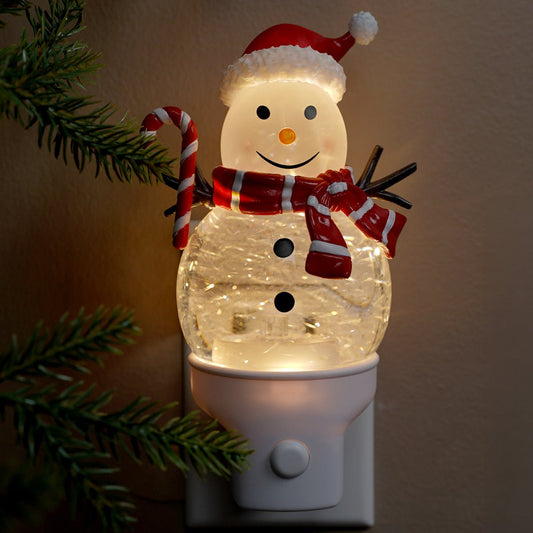 LED Water Snowman Glitter Nightlight - Christmas Place