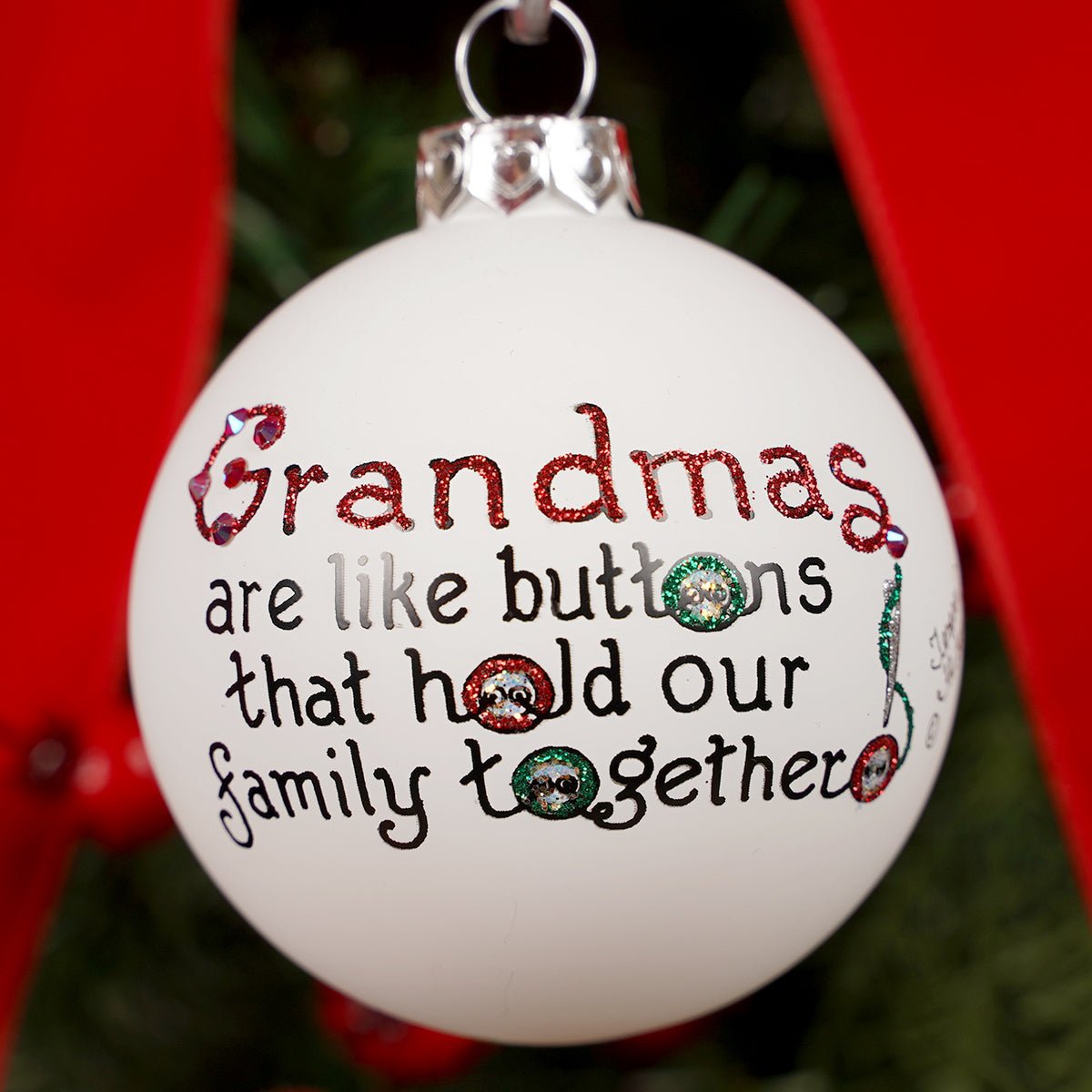 Grandmas are Like Buttons Ornament - Christmas Place