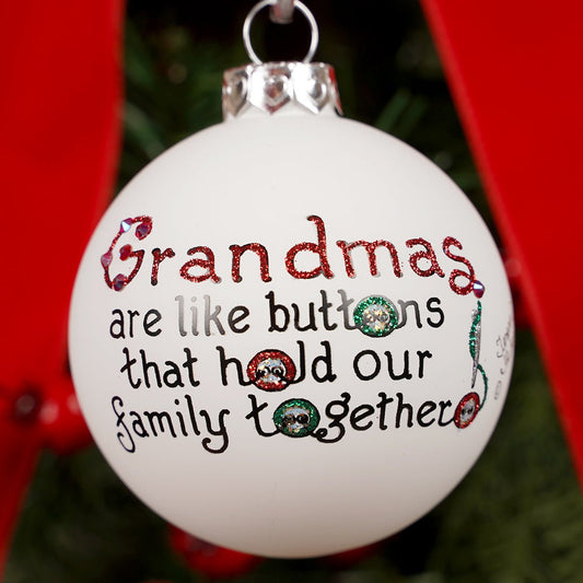 Grandmas are Like Buttons Ornament - Christmas Place