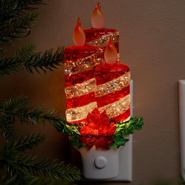 LED Candles Glitter Nightlight - Christmas Place