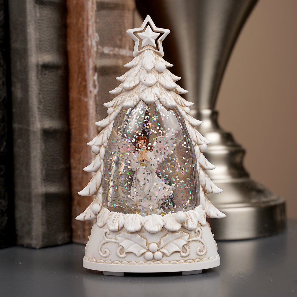 LED Angel In Tree Water Lantern - Christmas Place