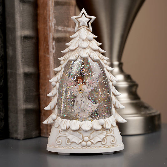 LED Angel In Tree Water Lantern - Christmas Place