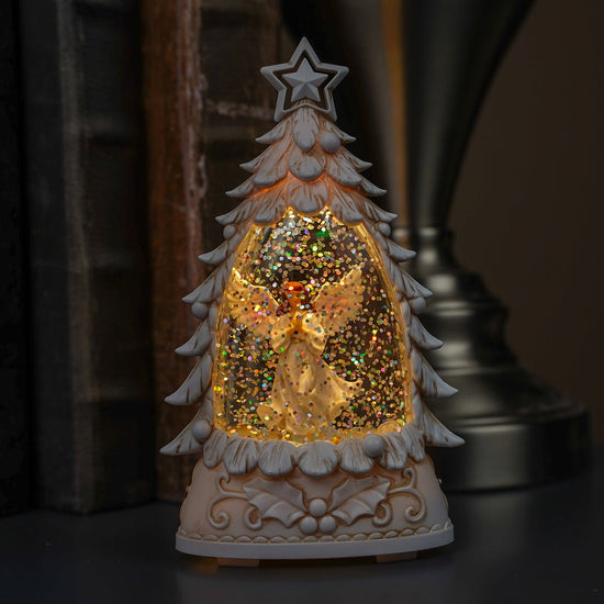 LED Angel In Tree Water Lantern - Christmas Place
