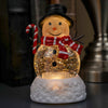 LED Snowman With Candy Cane Water Lantern - Christmas Place