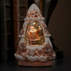 LED Gingerbread Tree With Santa Water Lantern - Christmas Place