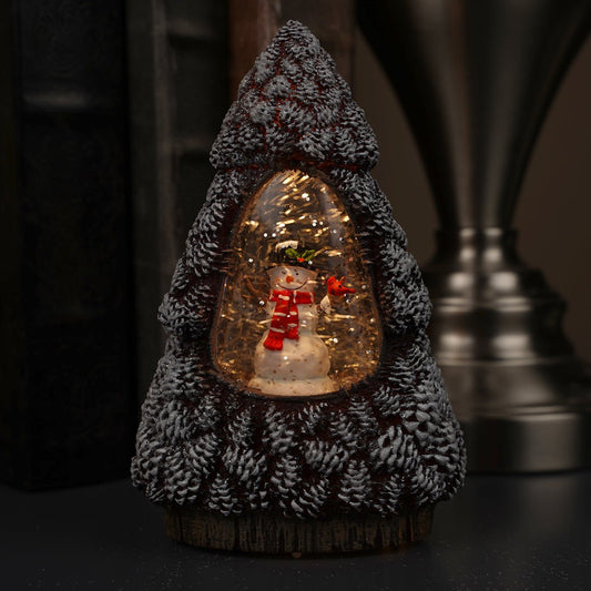 LED Snowman In Tree Water Lantern - Christmas Place