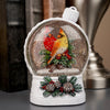 LED Cardinals In White Ornament Water Lantern - Christmas Place