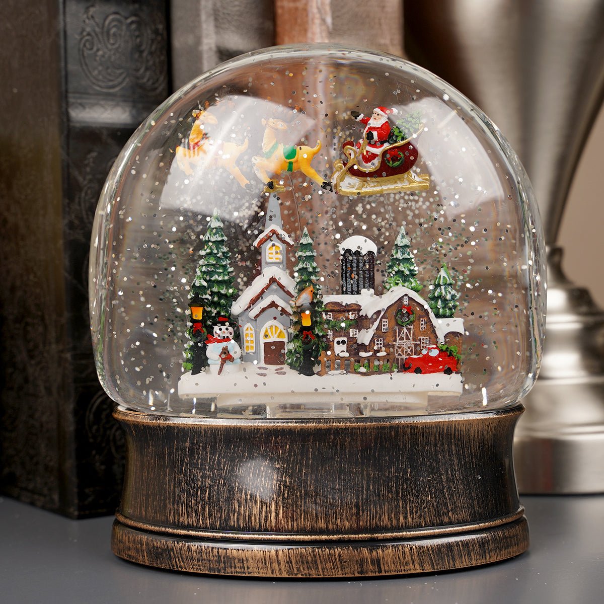 LED Santa Scene Water Globe - Christmas Place