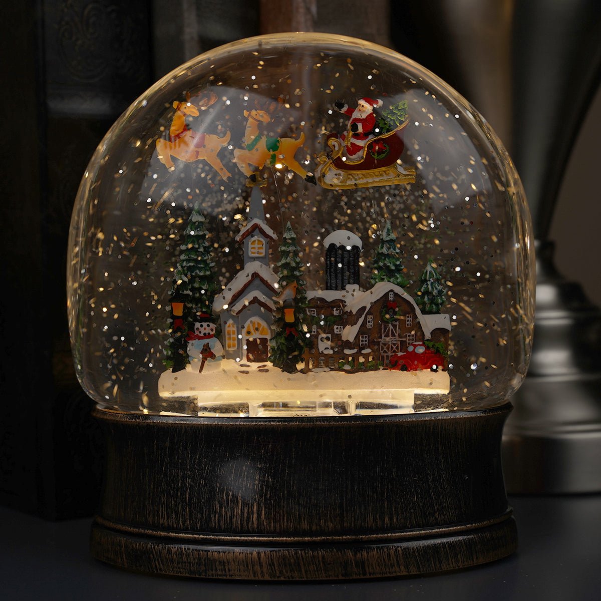 LED Santa Scene Water Globe - Christmas Place