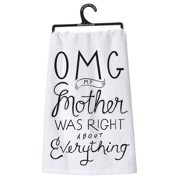 OMG My Mother Dish Towel