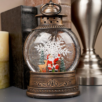 LED Santa With Animals Water Lantern - Christmas Place