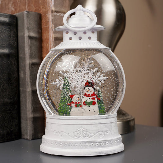 LED Snowman Figures Lantern Water Globe - Christmas Place
