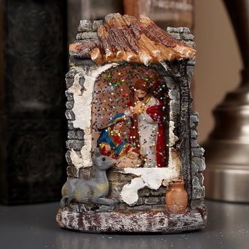 LED Holy Family Shimmer - Christmas Place