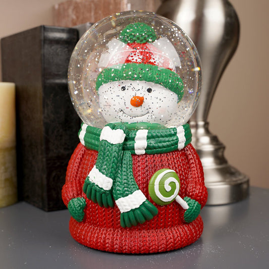 8Inch LED Snowman Water Spinning Globe - Christmas Place