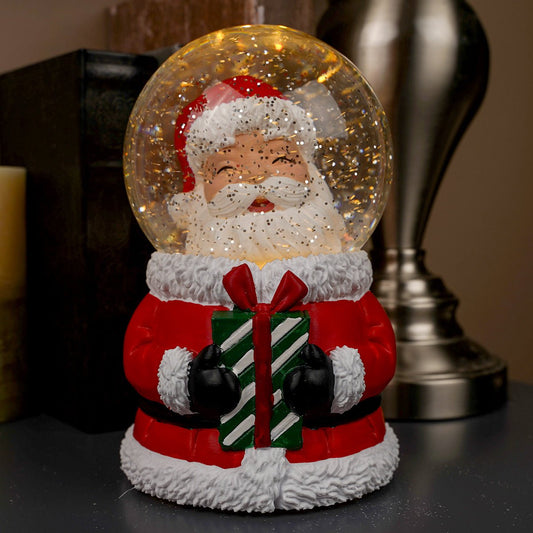 8Inch Santa Water Spinning Globe - Christmas Place