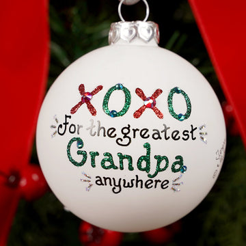 XOXO Greatest Grandpa Christmas Ornament. - Christmas Place