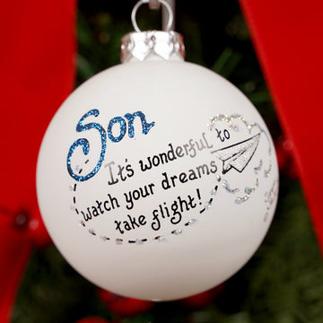 Son Dreams Take Flight Christmas Ornament - Christmas Place