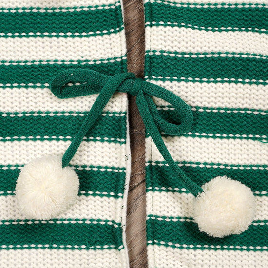 48Inch Green Stripe Tree Skirt - Christmas Place