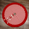 48Inch Red Stripe Tree Skirt - Christmas Place