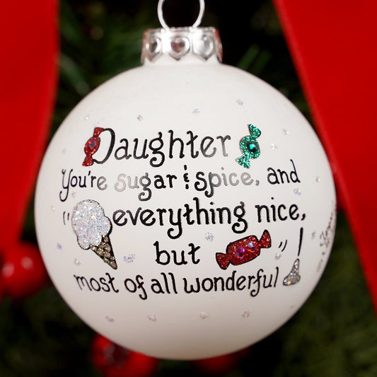 Daughter Sugar Spice Christmas Ornament - Christmas Place