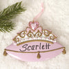 White and Pink Tiara Christmas Ornament - Christmas Place