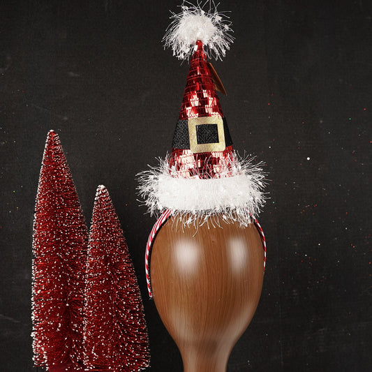 Santa Claus Hat Glitter Headband - Christmas Place