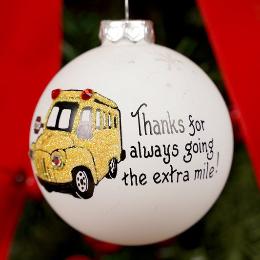 Going the Extra Mile School Bus Ornament - Christmas Place