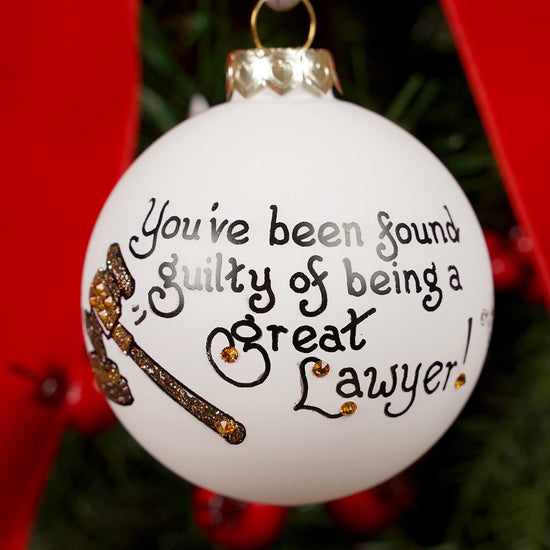 Great Lawyer Hand Painted Ornament - Christmas Place