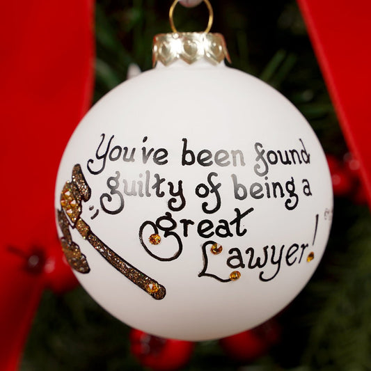 Great Lawyer Hand Painted Ornament - Christmas Place