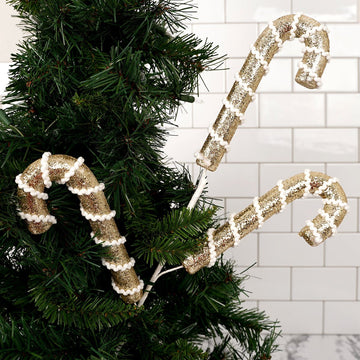 Christmas Platinum Candy Cane Spray - Christmas Place