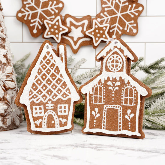 Glitter Gingerbread House Ornaments Christmas Place