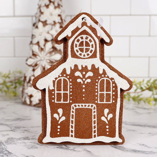 Glitter Gingerbread House Ornaments - Christmas Place
